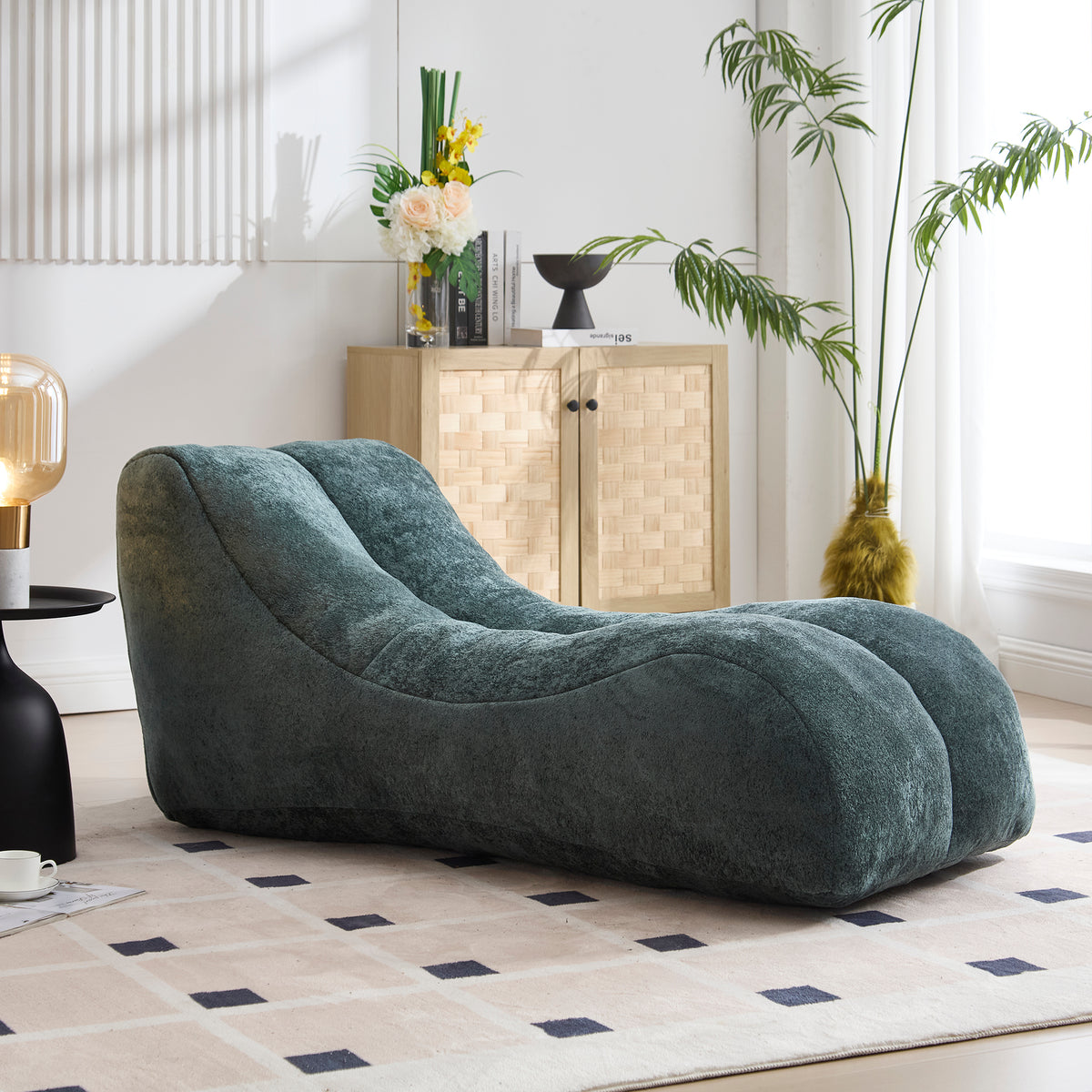 Anthony & Home studio sponge-filled bean bag sofa chair with soft fabric cover, ideal for casual seating and relaxation.