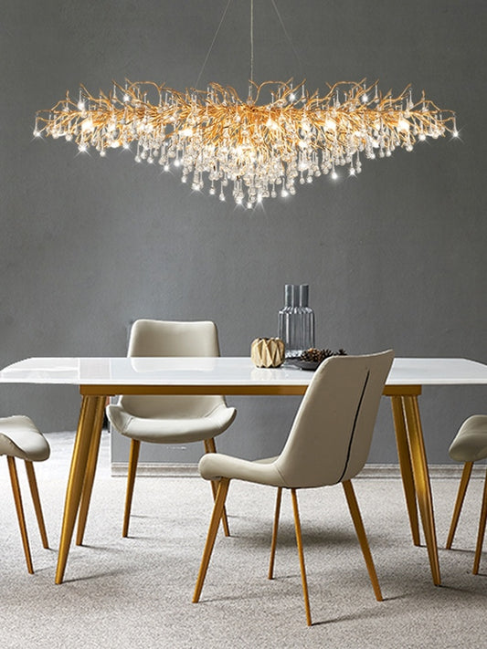Luxurious French Crystal Lamps for Living Room Aluminum