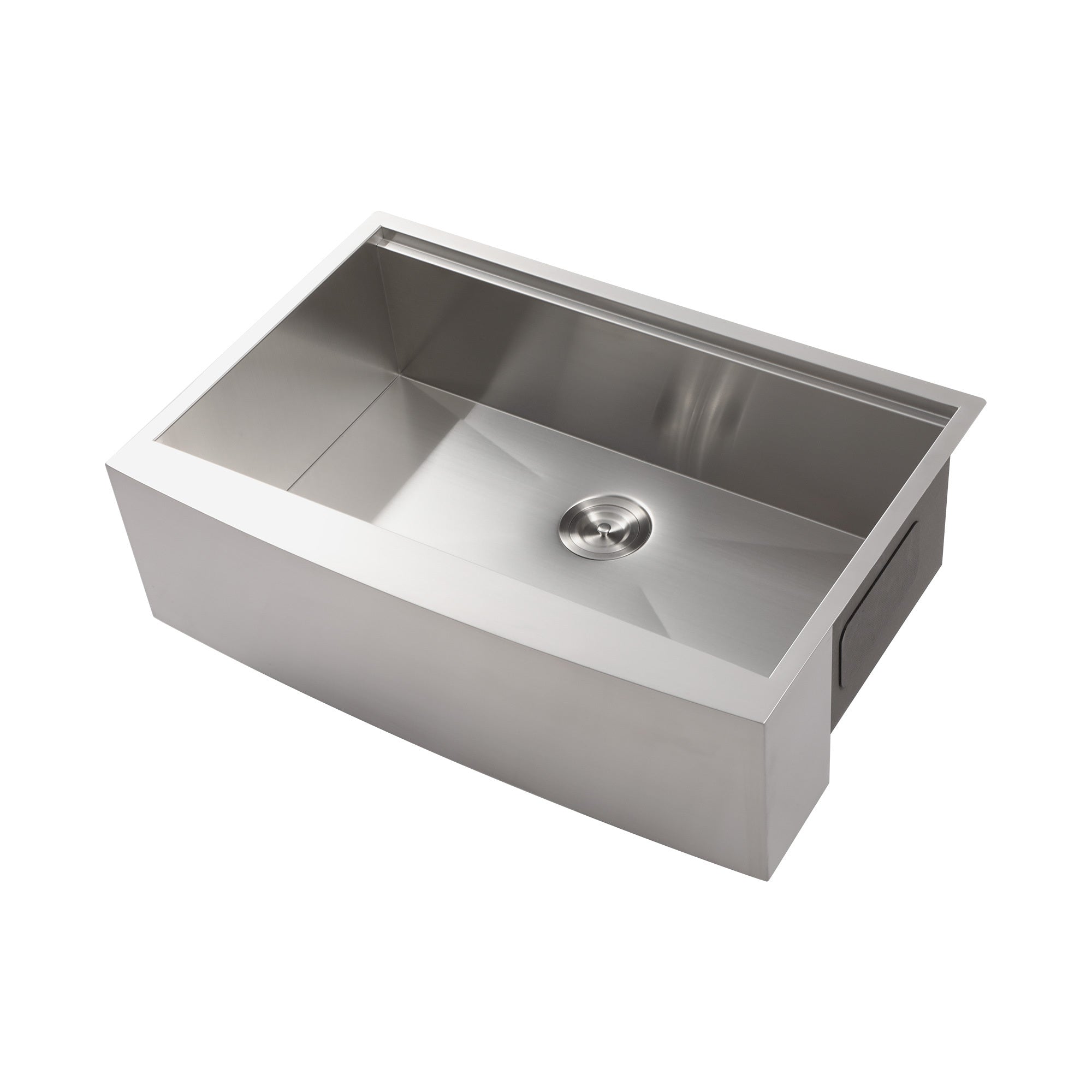 Anthony & Home stainless steel farmhouse apron kitchen sink with workstation, featuring durable finish and integrated workspace.