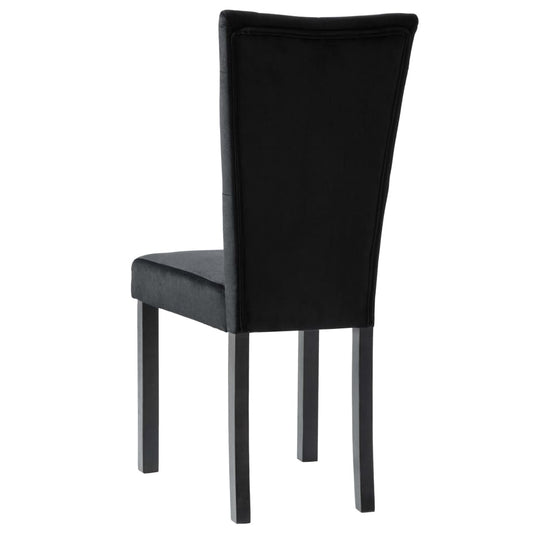 Black Velvet Dining Chairs Set Of 2 For Modern Homes