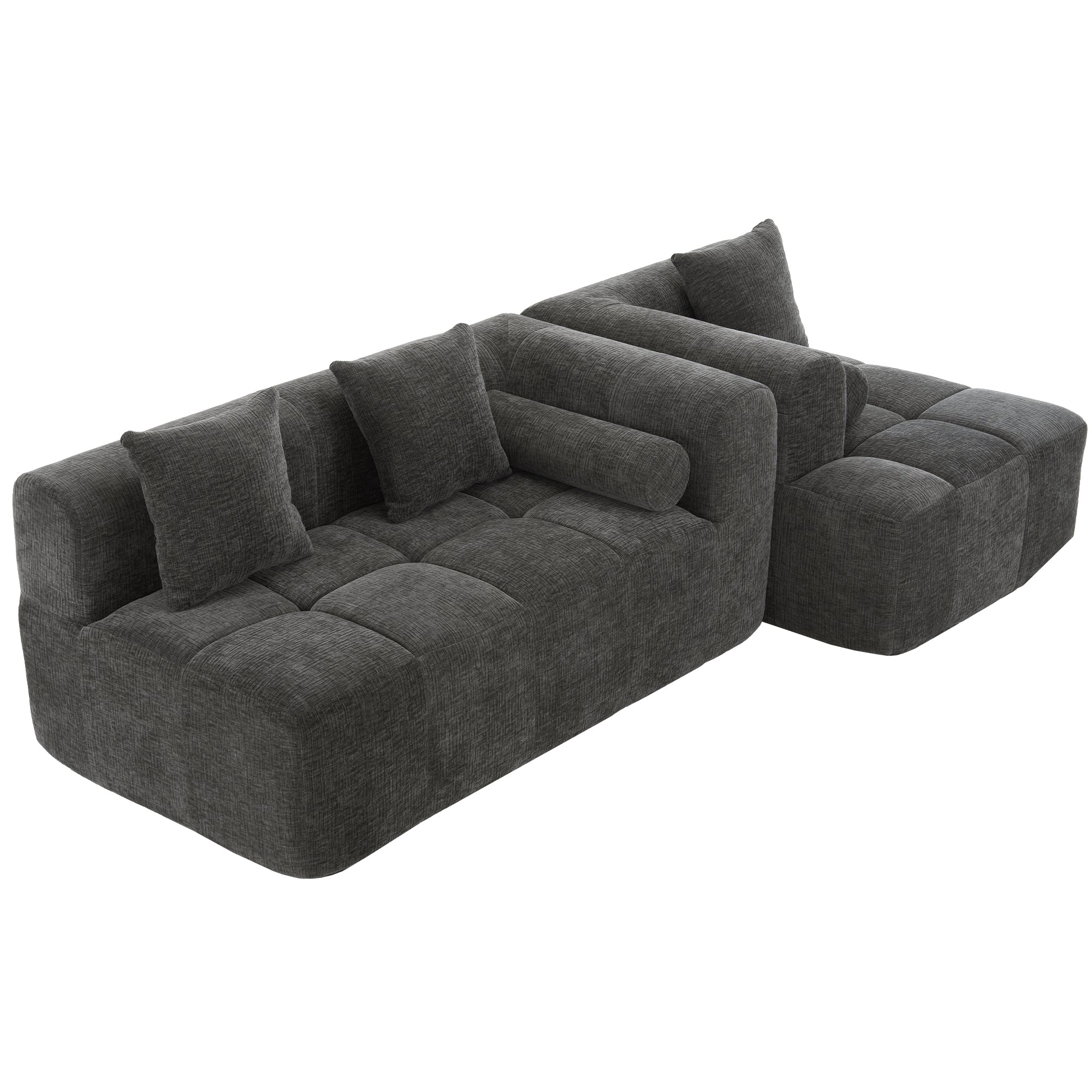American Design Collection Anthony & Home signature chenille sectional sofa with deep seating, modular design and plush upholstery.
