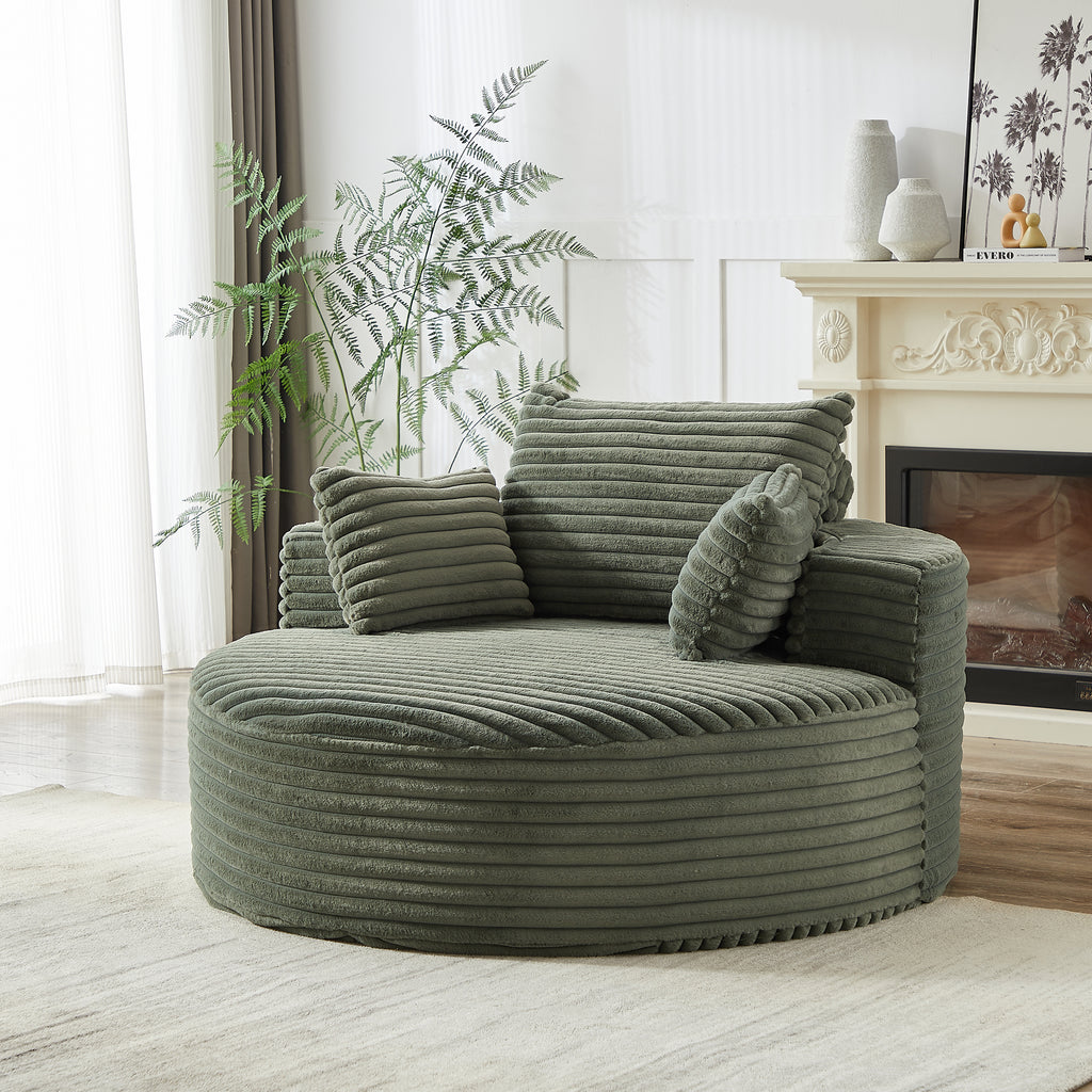 Anthony & Home corduroy sleeper sofa, Studio Collection, 55-inch length with premium build, no assembly required, stylish and comfortable.