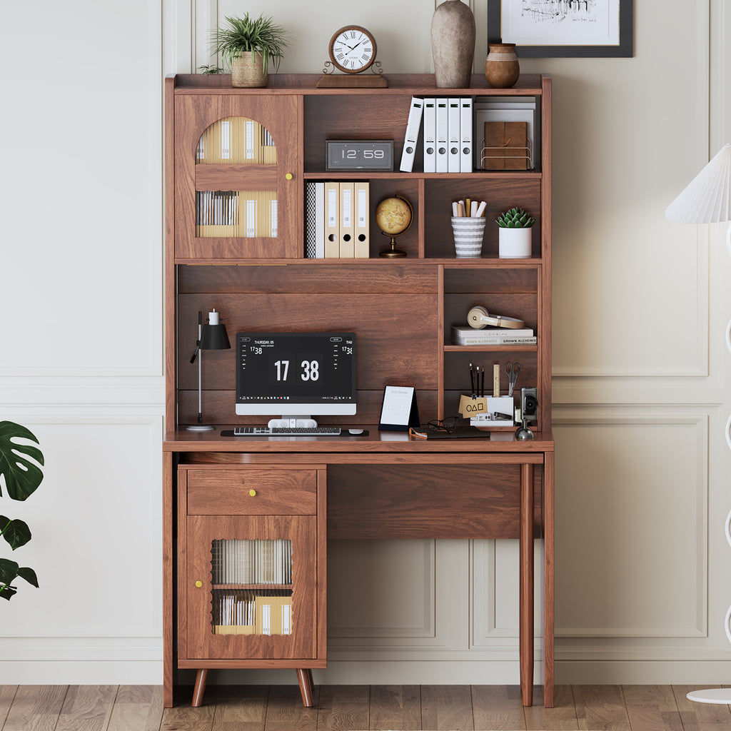 Rotating desk with storage from Anthony & Home Studio Collection, featuring a modern design with functional storage compartments.