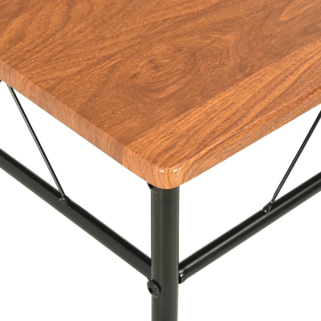 Industrial Chic Modern Dining Chairs Six Piece Brown Set