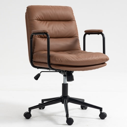 Medium Backrest Office Chair With Wheels And Armrests