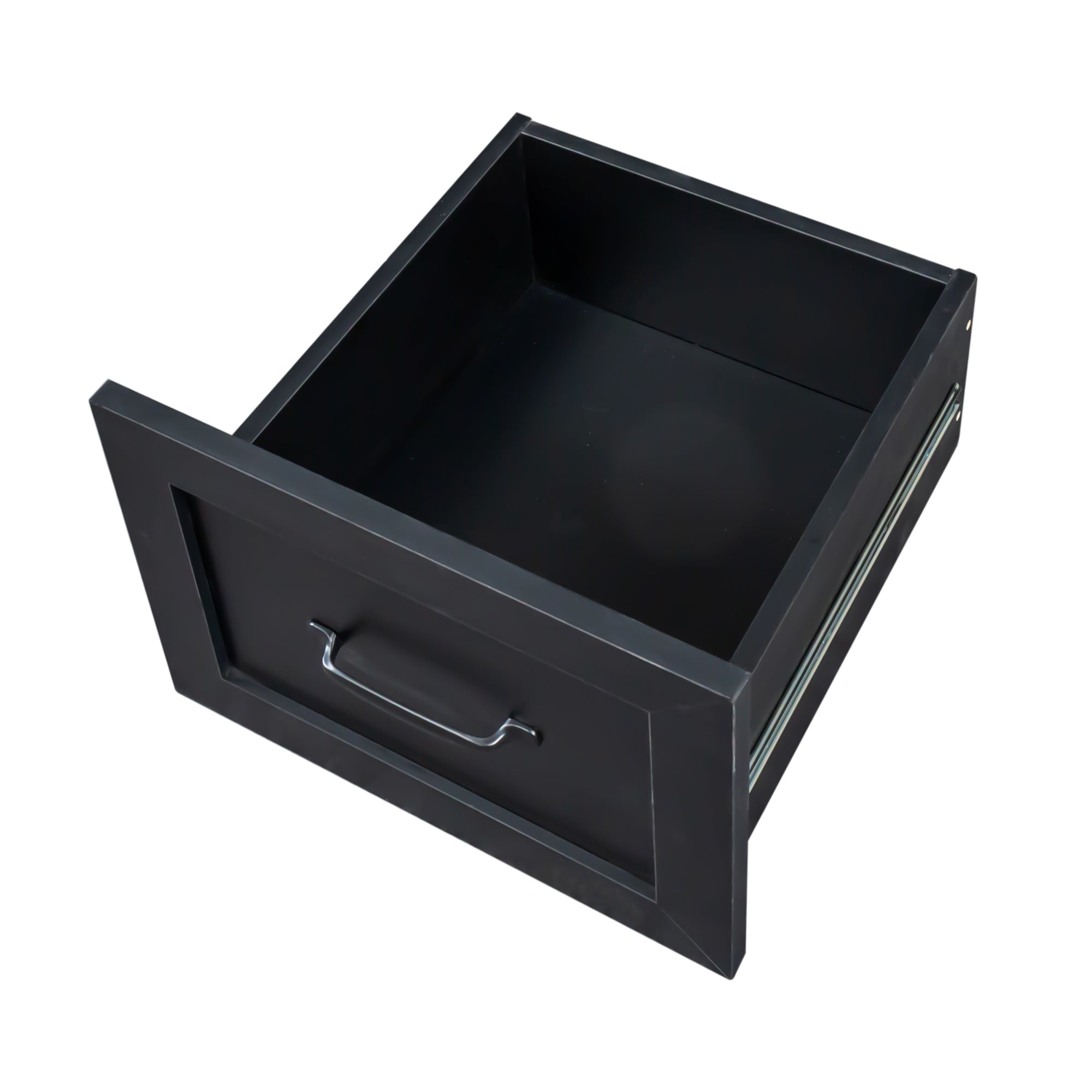 Antiqued black home office computer desk with hutch from Anthony & Home Studio Collection, showcasing a stylish, functional workspace.