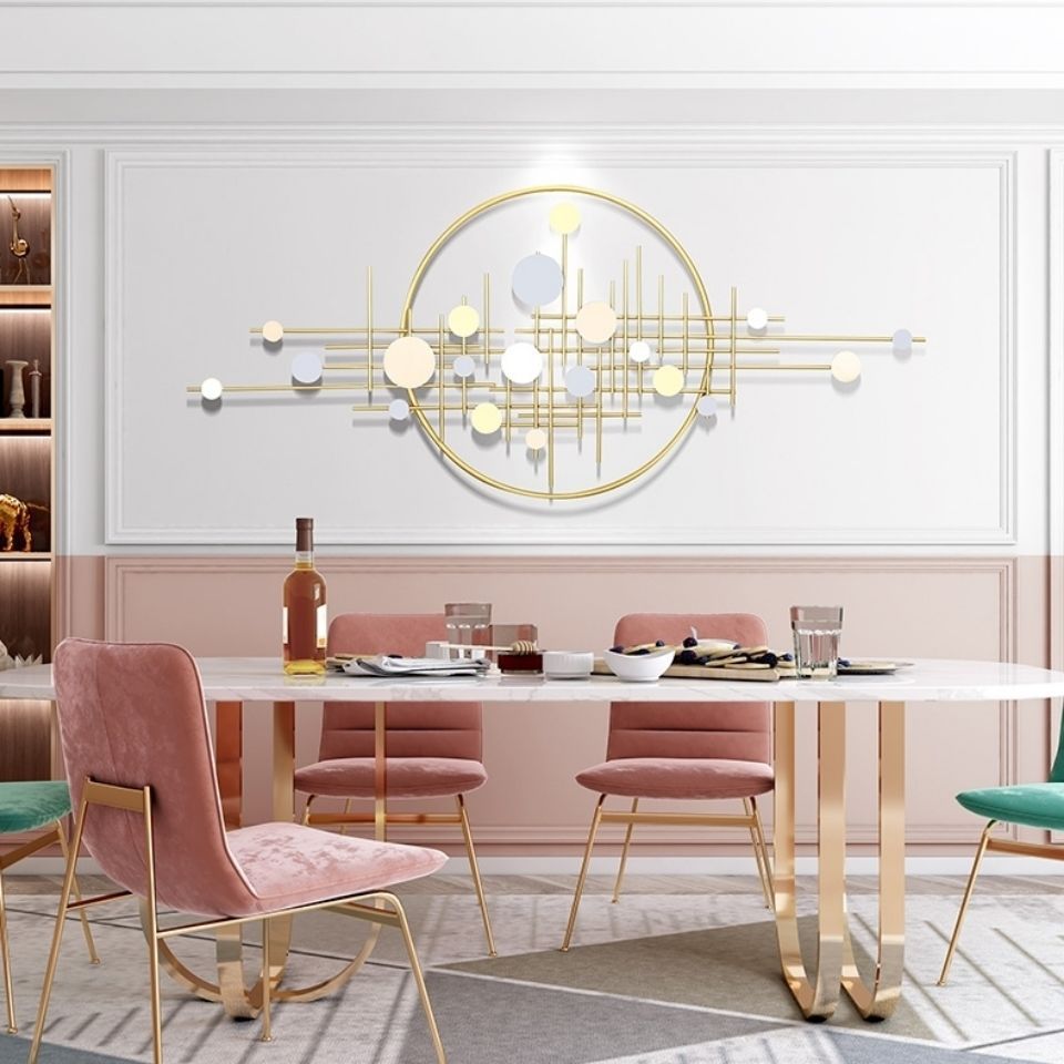 Light Luxury Wrought Iron Wall Decoration for Living Room