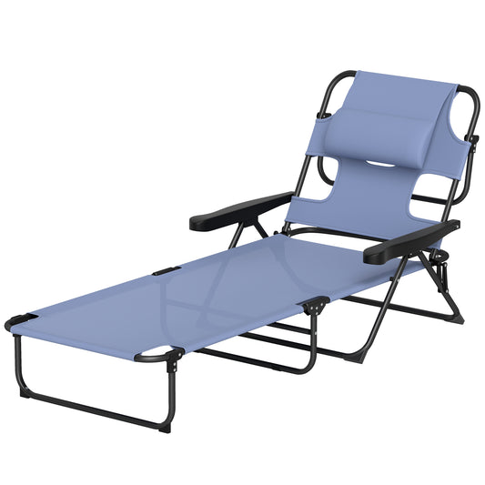 Durable Portable Beach Poolside Lounge Chairs Black Or Gray