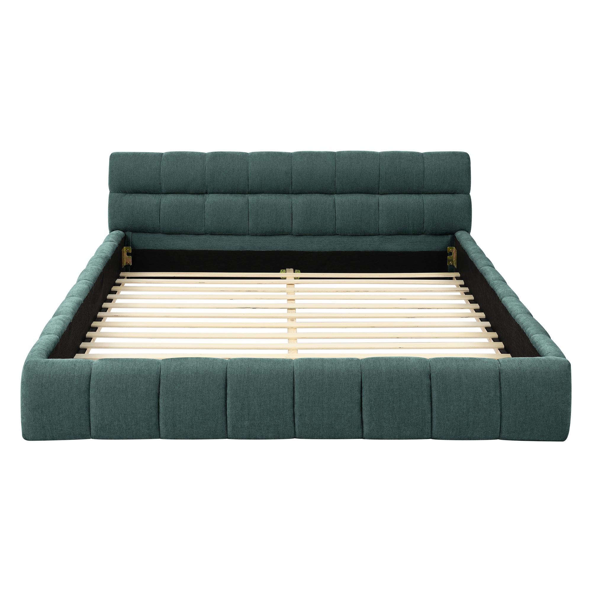 Anthony & Home Limited Chenille Queen Upholstered Bed Frame with headboard from the Atelier Edition, featuring plush fabric and elegant design.