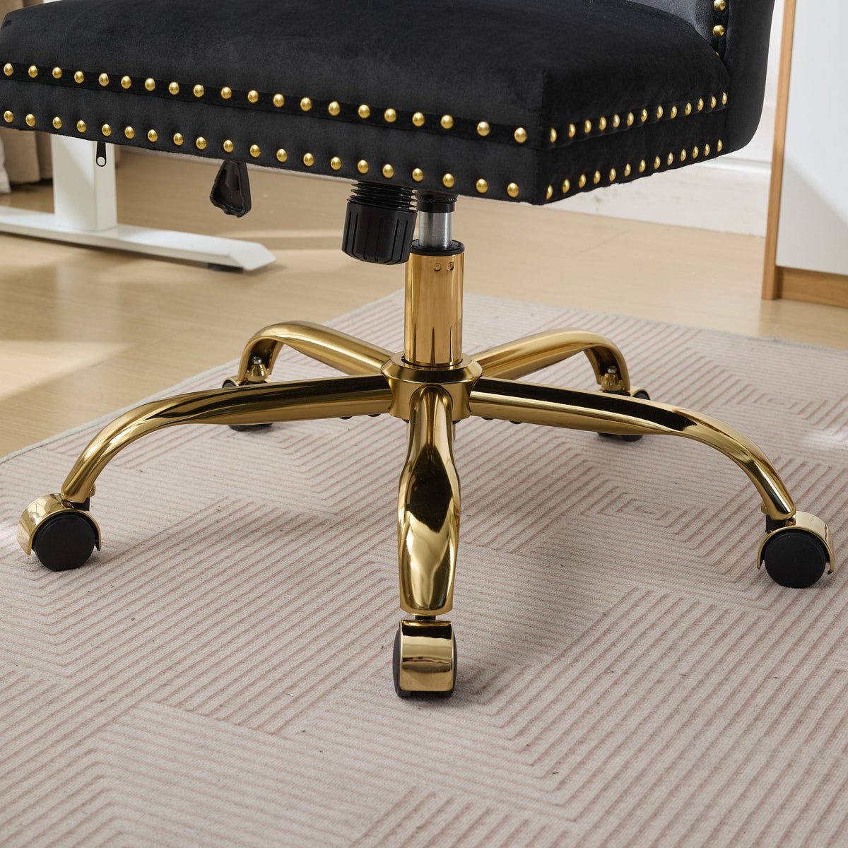 Anthony & Home Studio Velvet Tufted Office Chair with cushioned seat and backrest, featuring elegant tufted upholstery.