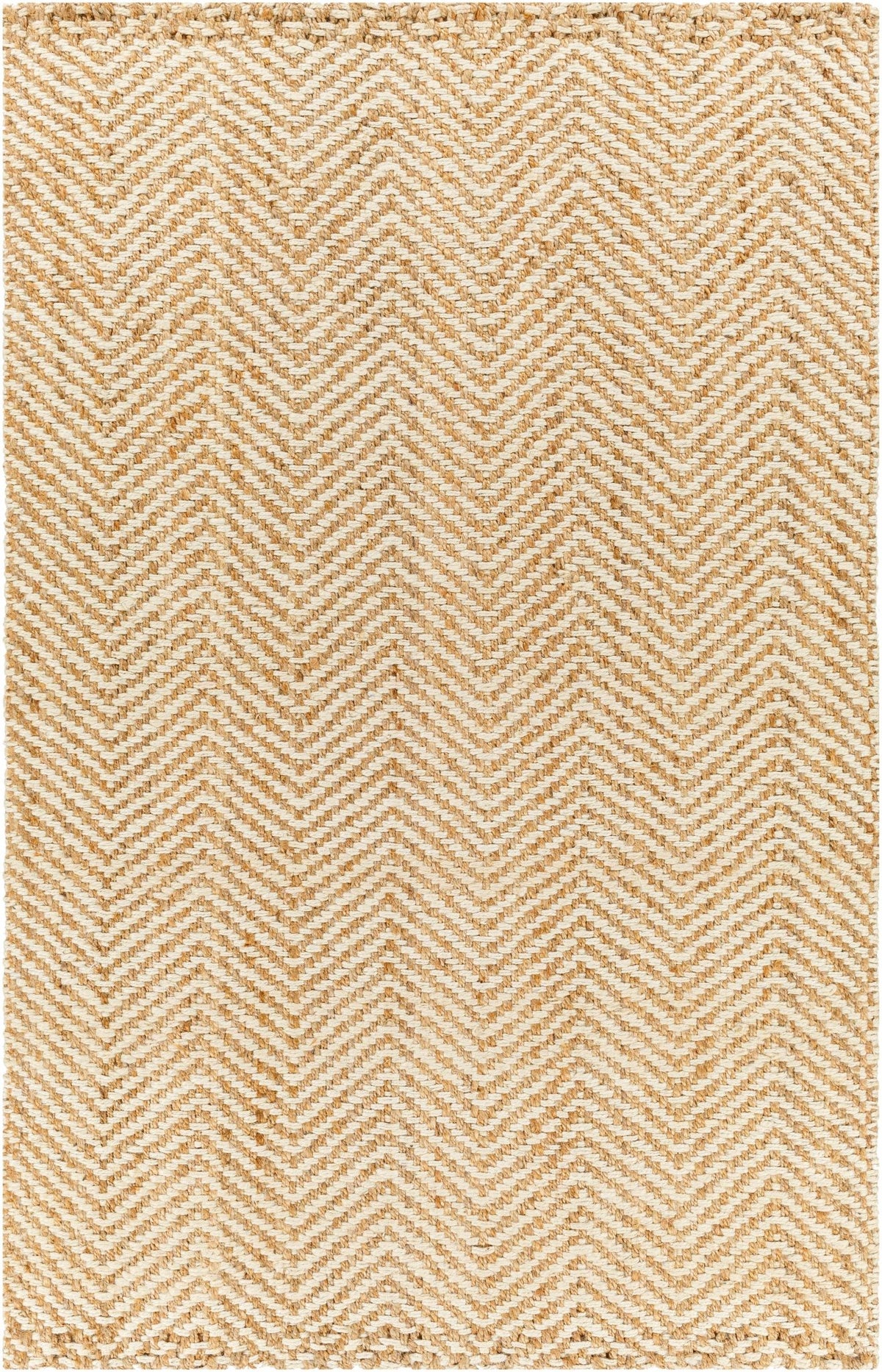 Hand-woven jute area rug from Boutique Rugs' Aren collection, featuring a natural, textured design in earthy tones.