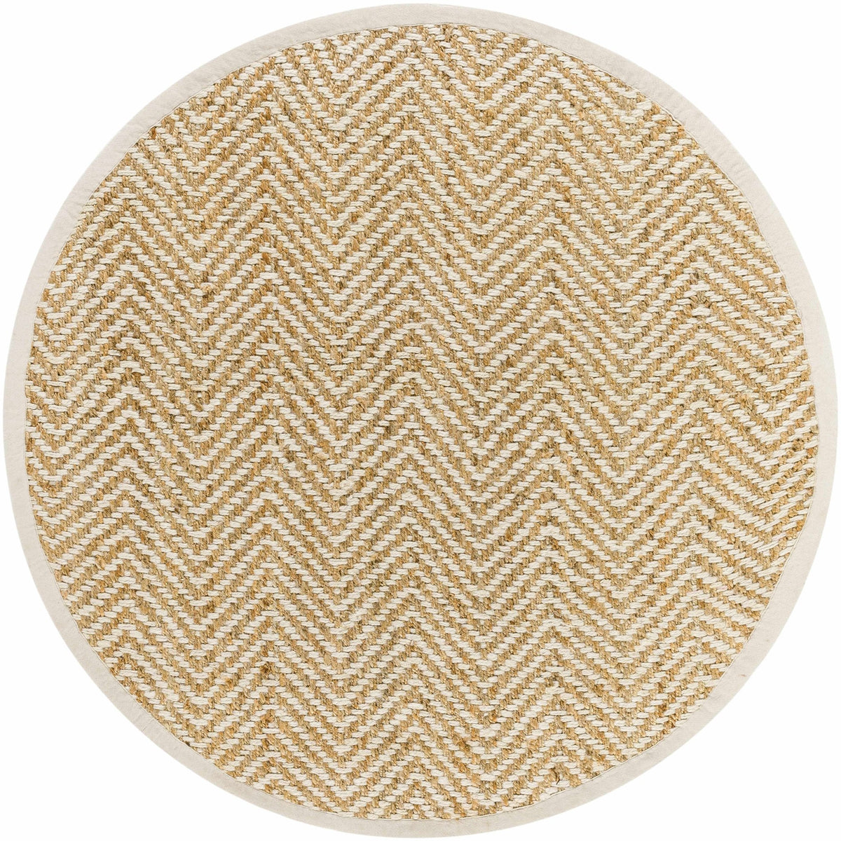 A hand-woven jute area rug from Boutique Rugs' Aren collection, featuring a natural, textured design in warm earthy tones.