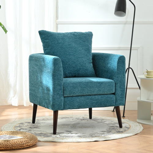 Turquoise Boucle Decorative Accent Chair For Living Rooms