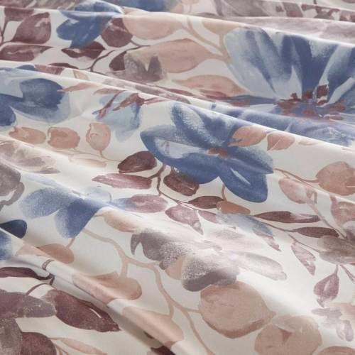 Blue Floral Comforter Set With Bed Sheets Queen Size
