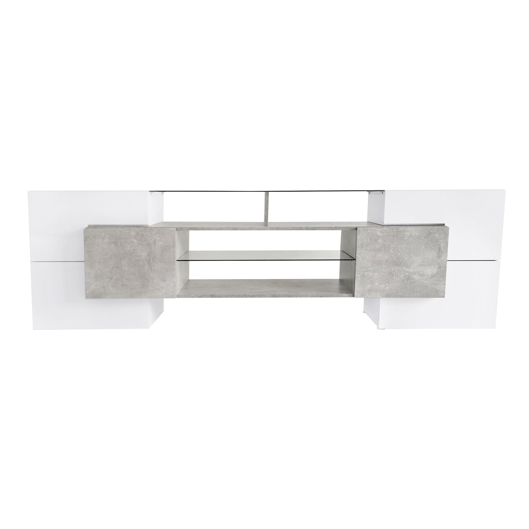 High gloss black On Trend Elite TV stand by Anthony & Home with sleek modern design and ample storage space.
