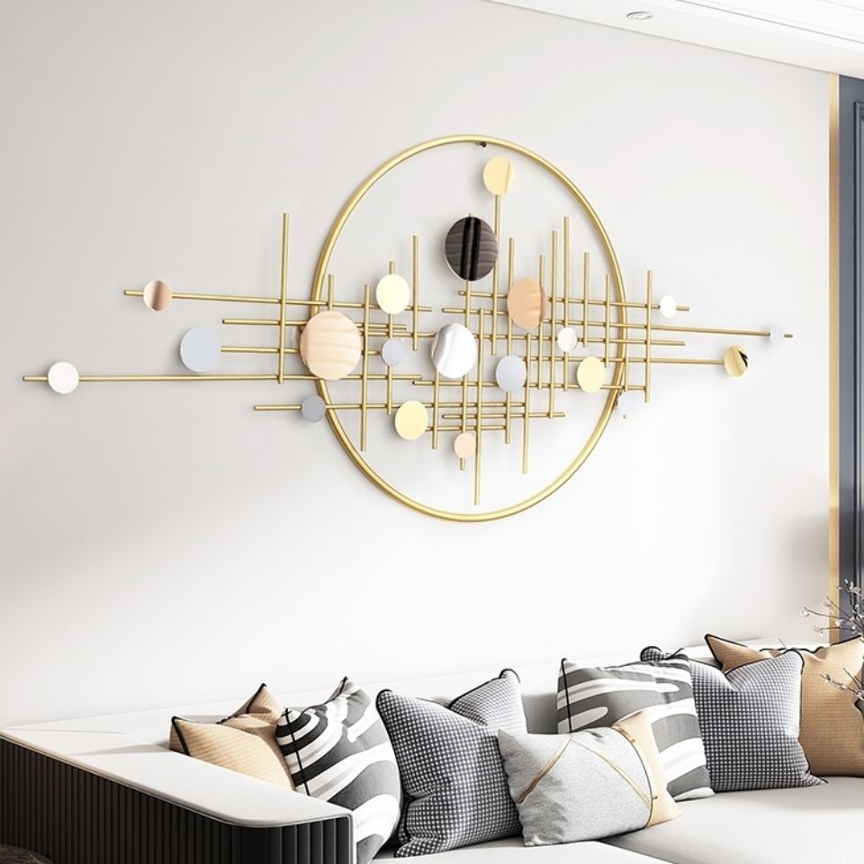 Light Luxury Wrought Iron Wall Decoration for Living Room