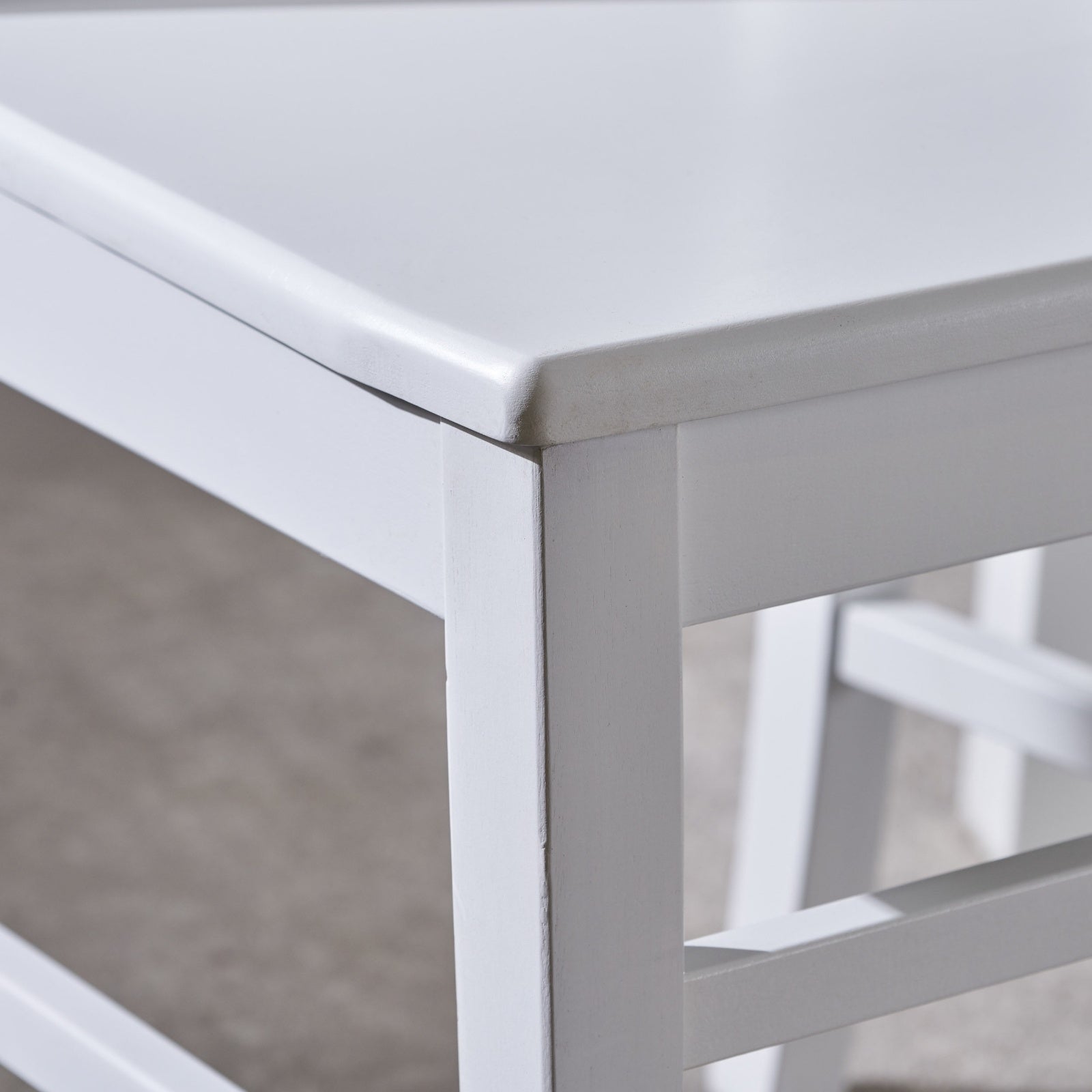 Acacia Wood Dining Chairs White Set for Modern Dining