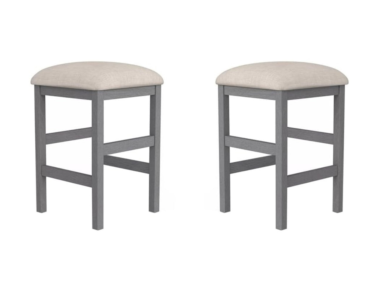 Heritage counter-height dining set by Anthony & Home with faux marble tabletop and four matching chairs.