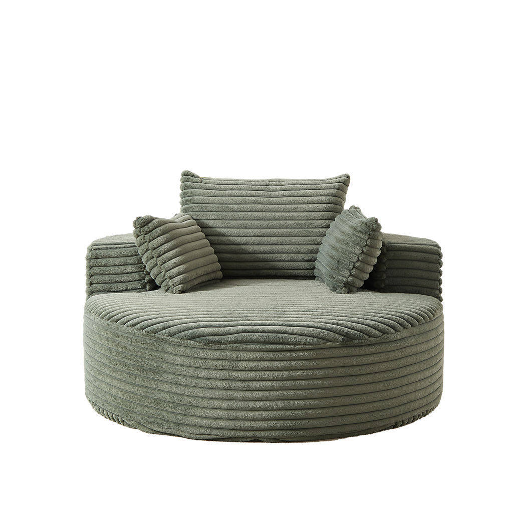 Anthony & Home corduroy sleeper sofa from Studio Collection, 55-inch length, plush fabric, no assembly needed, premium build.