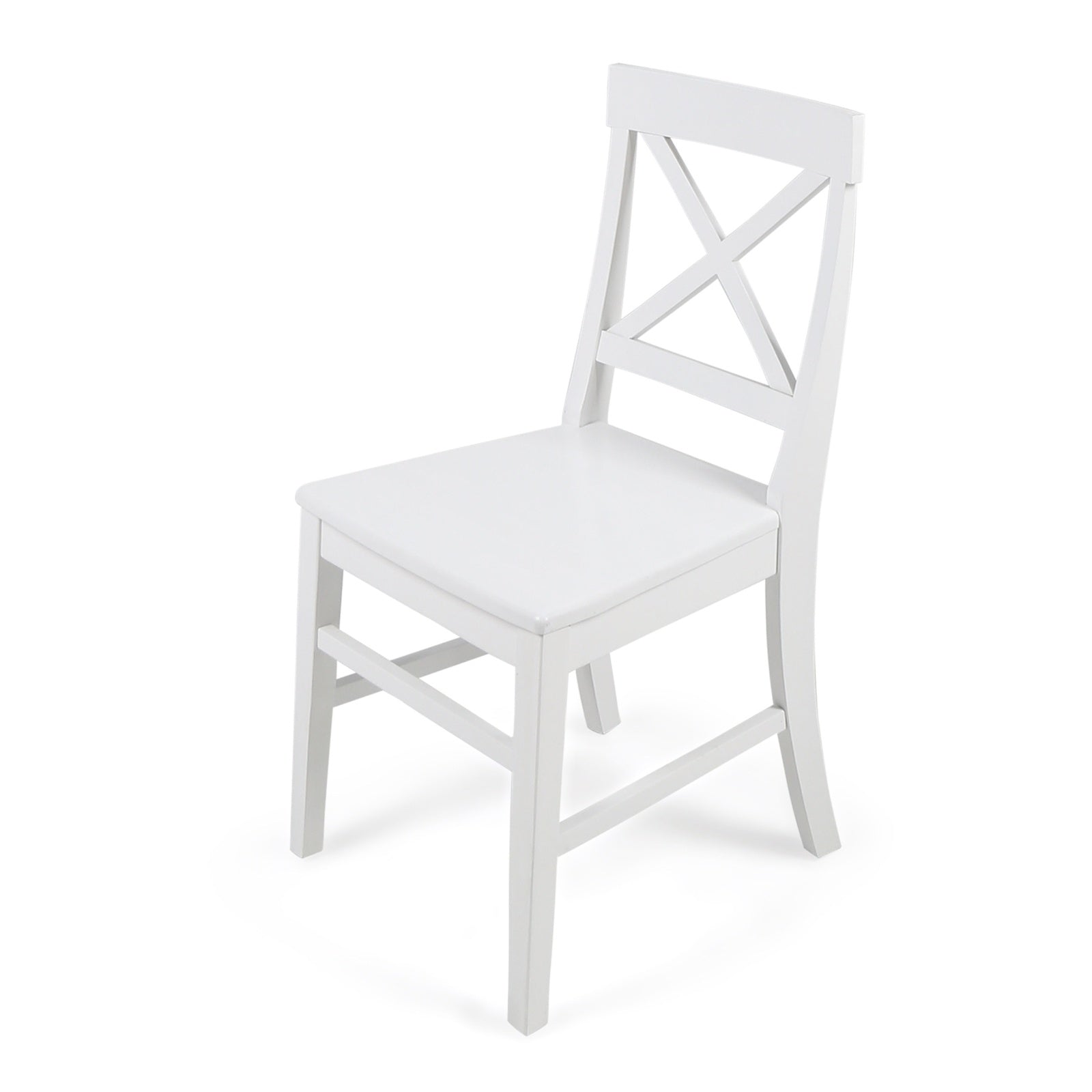 Acacia Wood Dining Chairs White Set for Modern Dining