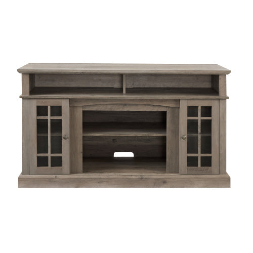 Classic TV Stand Entertainment Console 65 Inches Gray Wash