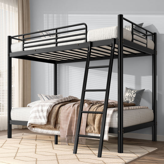 Loft Bunk Bed Twin Over Twin With Ladder And Guardrail