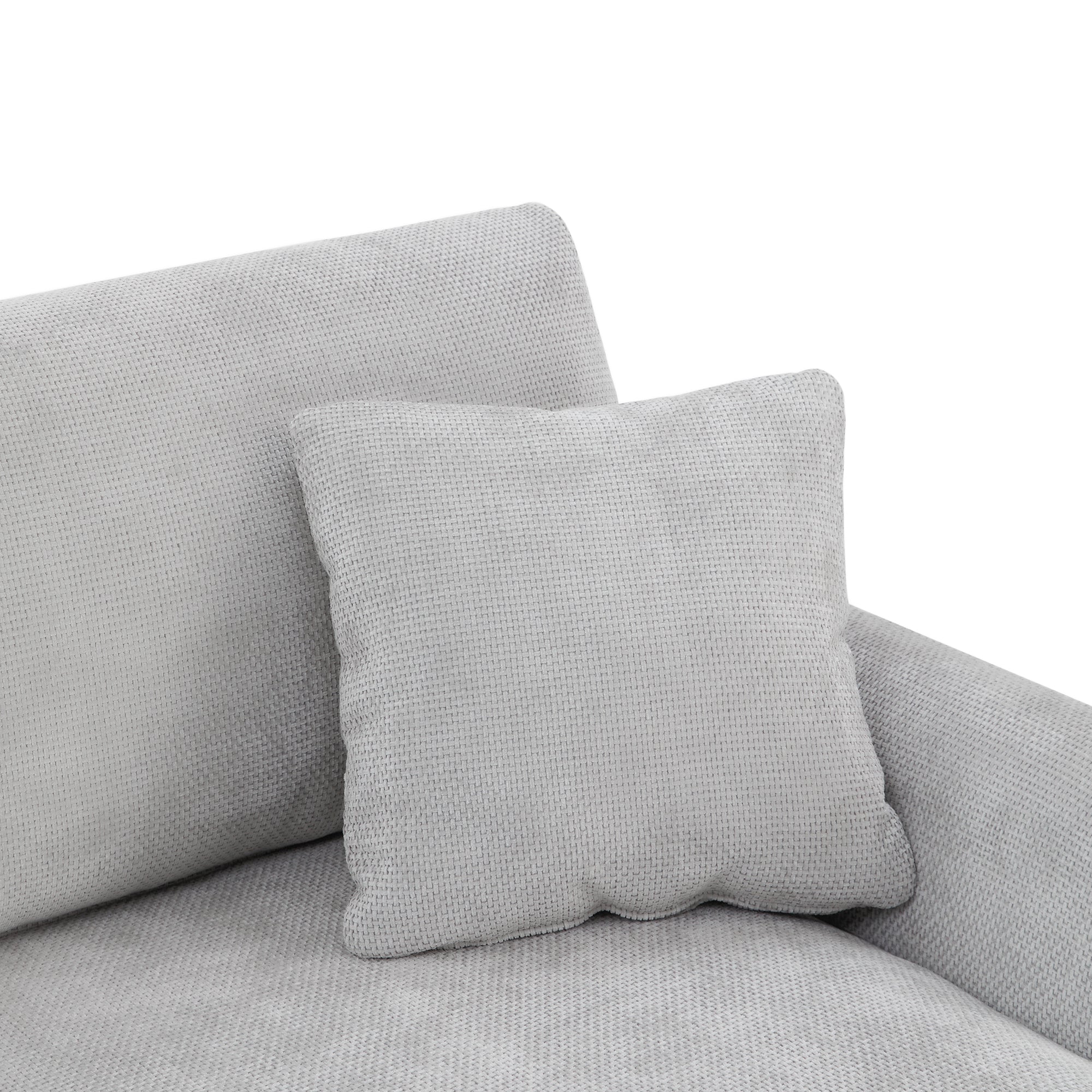Anthony & Home Chenille L-Shaped Sectional Sofa Atelier Edition with plush upholstery and modern design in a bright living room setting.