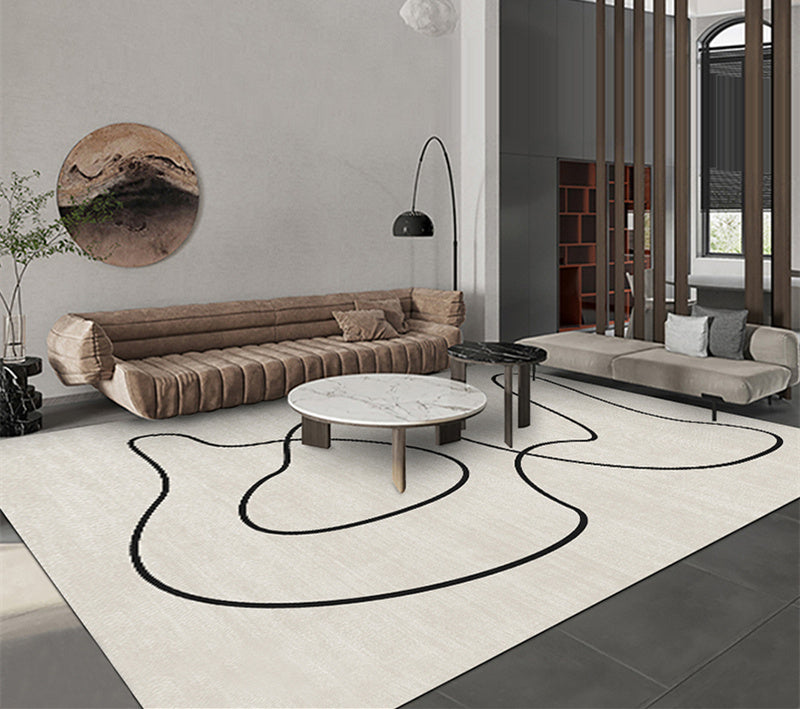 Geometric Rectangle Living Room Carpet Modern Minimalist