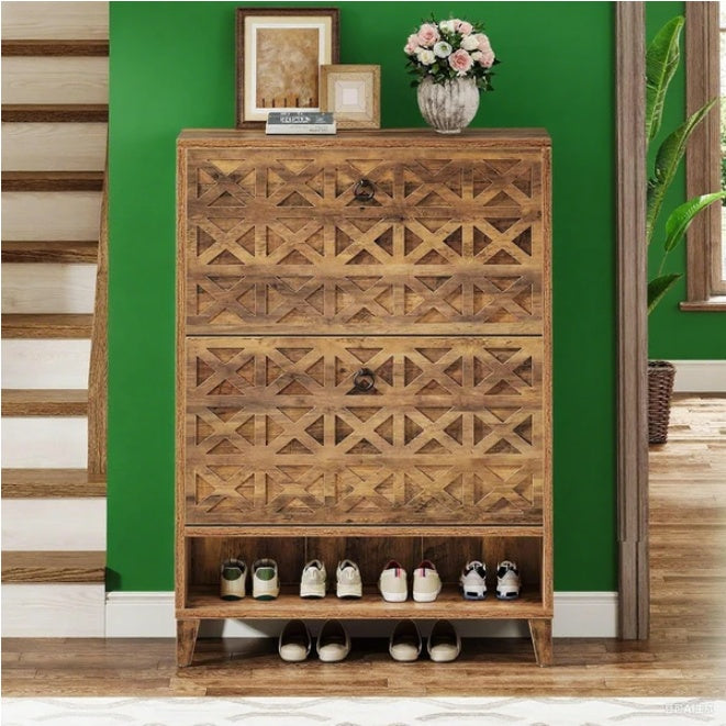 Shoe Cabinet Organizer For Entryway Slim Space Saver