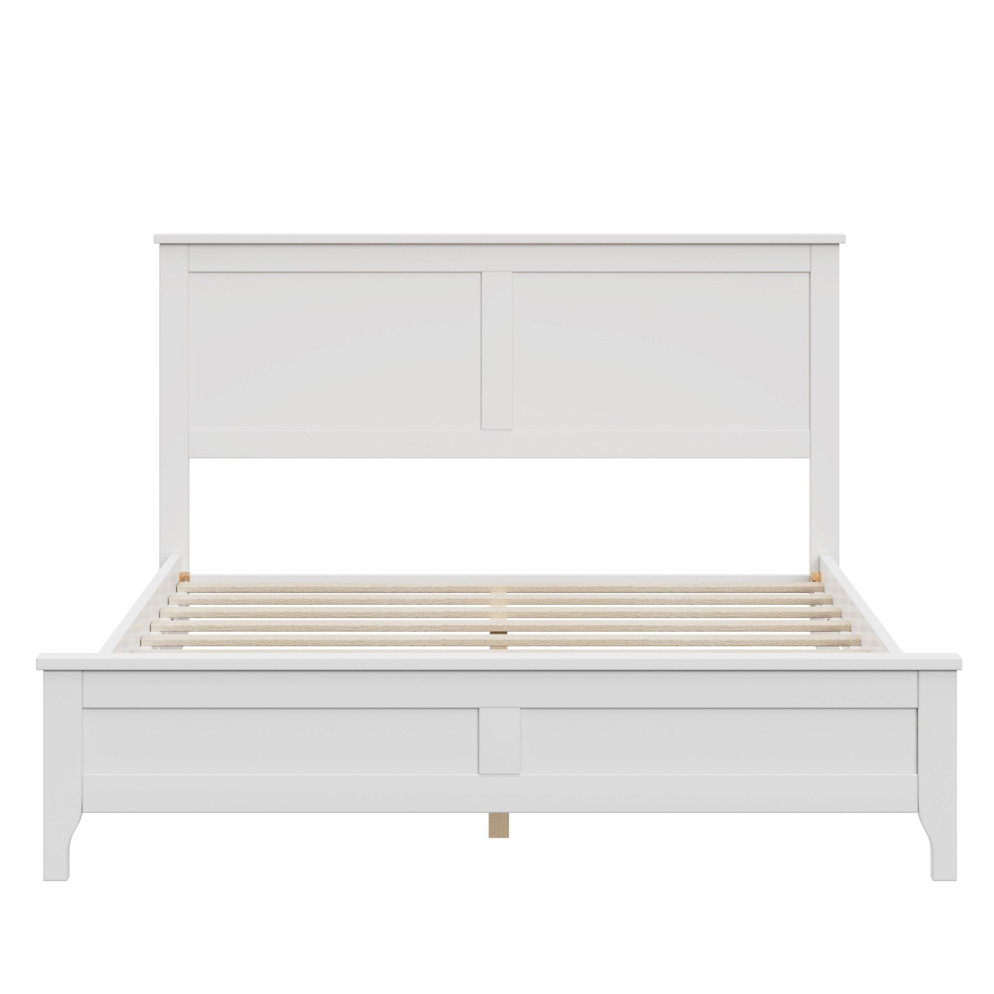 Solid wood full platform bed from Anthony & Home Modern Collection, showcasing a sleek, sturdy frame and contemporary design.