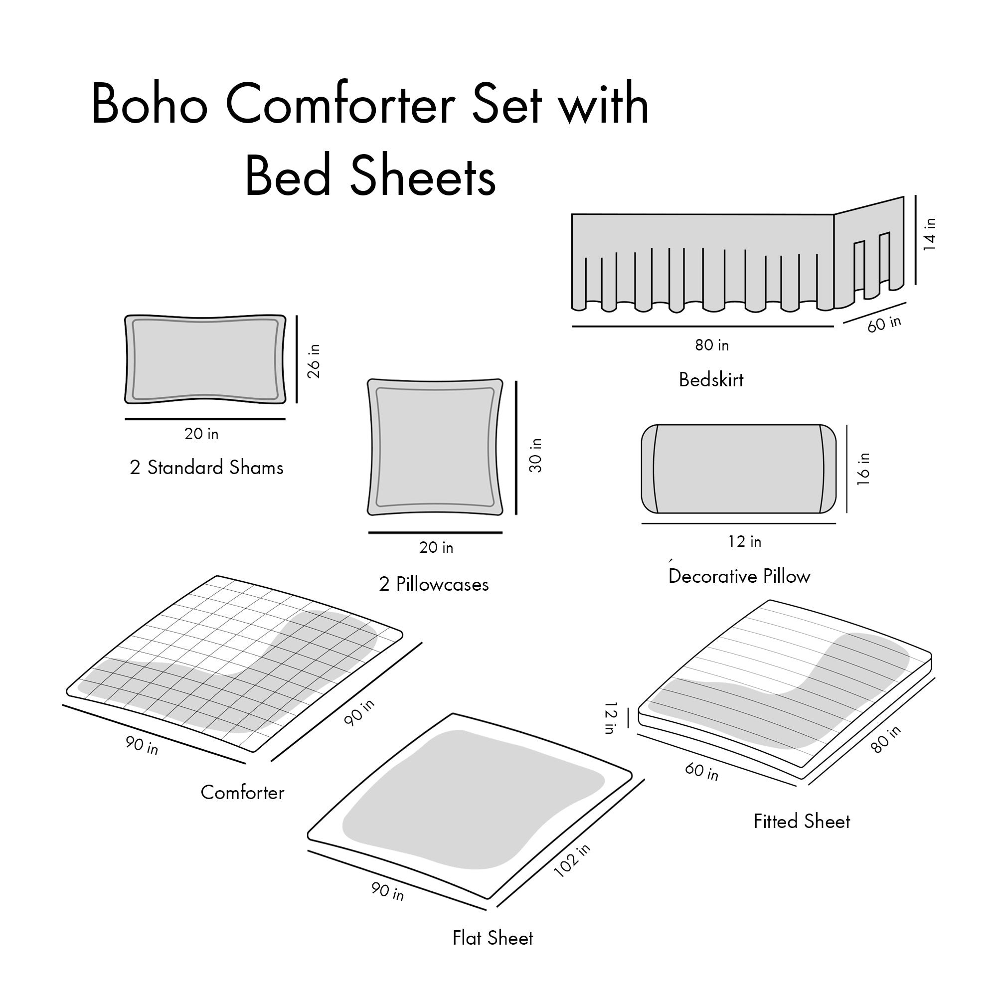 Anthony & Home Elite Boho Queen comforter set with coral medallion design and brushed microfiber fabric on a neatly made bed.