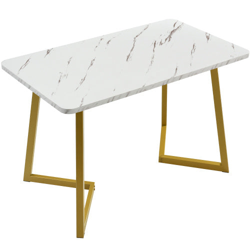 Gray MDF Dining Table Set With 4 Chairs 117x68 Cm Modern