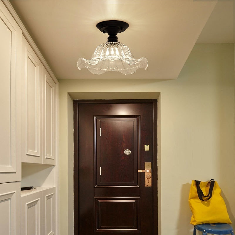 American Retro Single Head Glass Cover Led Wall Lamp
