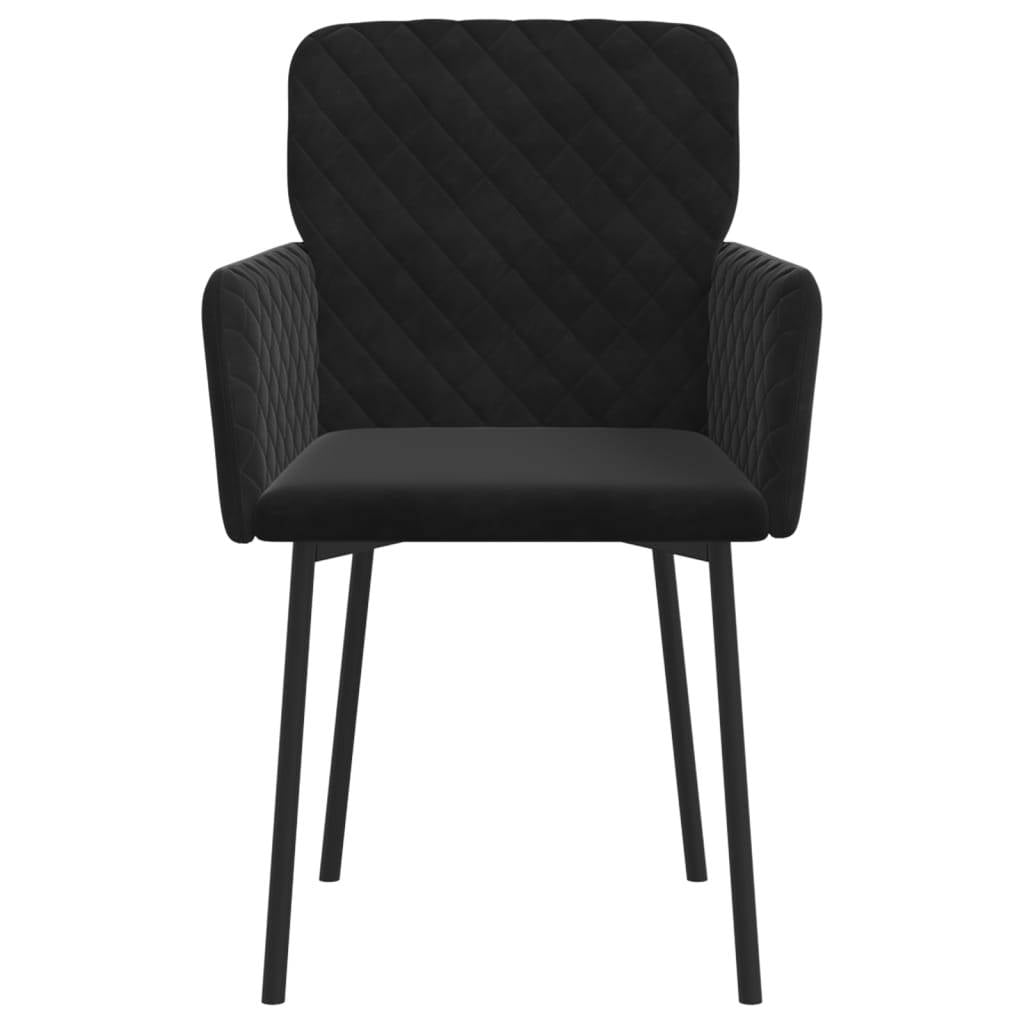 Black Velvet Dining Chairs Set of 2 for Elegant Dining