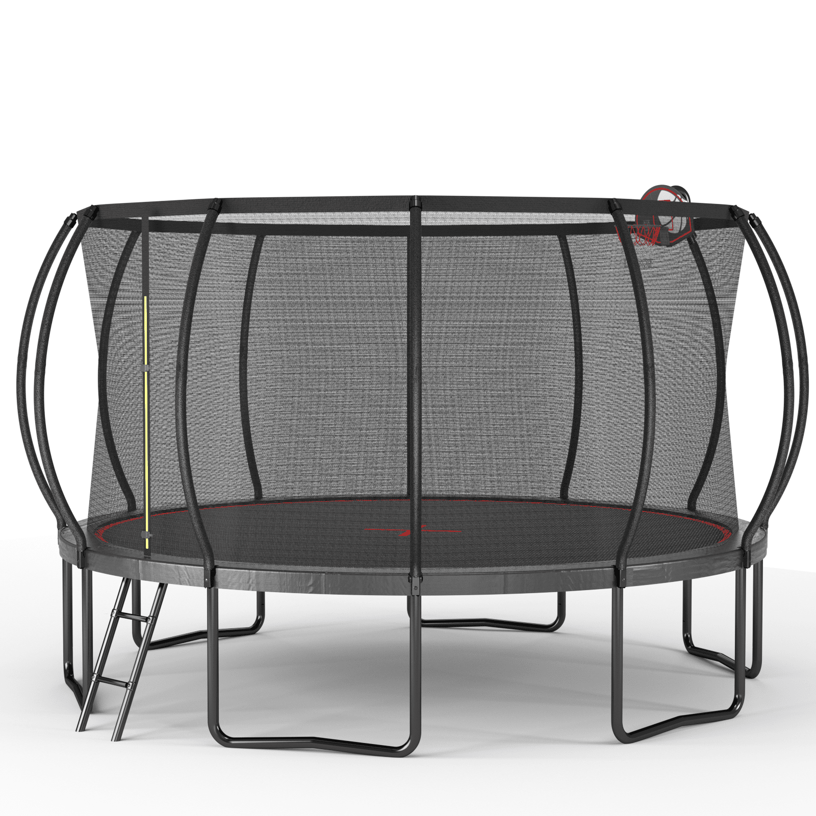 Anthony & Home 14-foot trampoline with galvanized steel frame, ideal for outdoor garden use and active play.