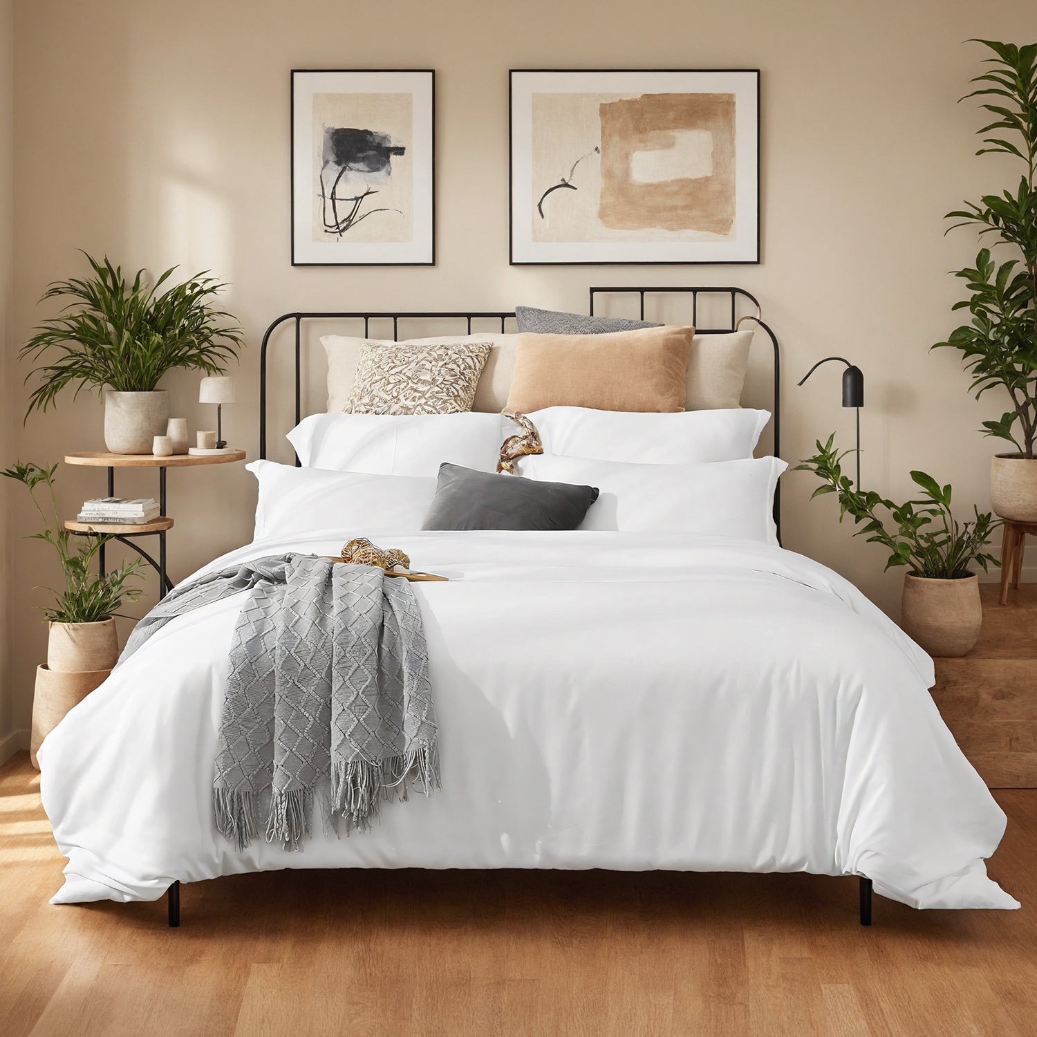 Solid Pink Three Piece Microfiber Bedding Set Quilt Cover