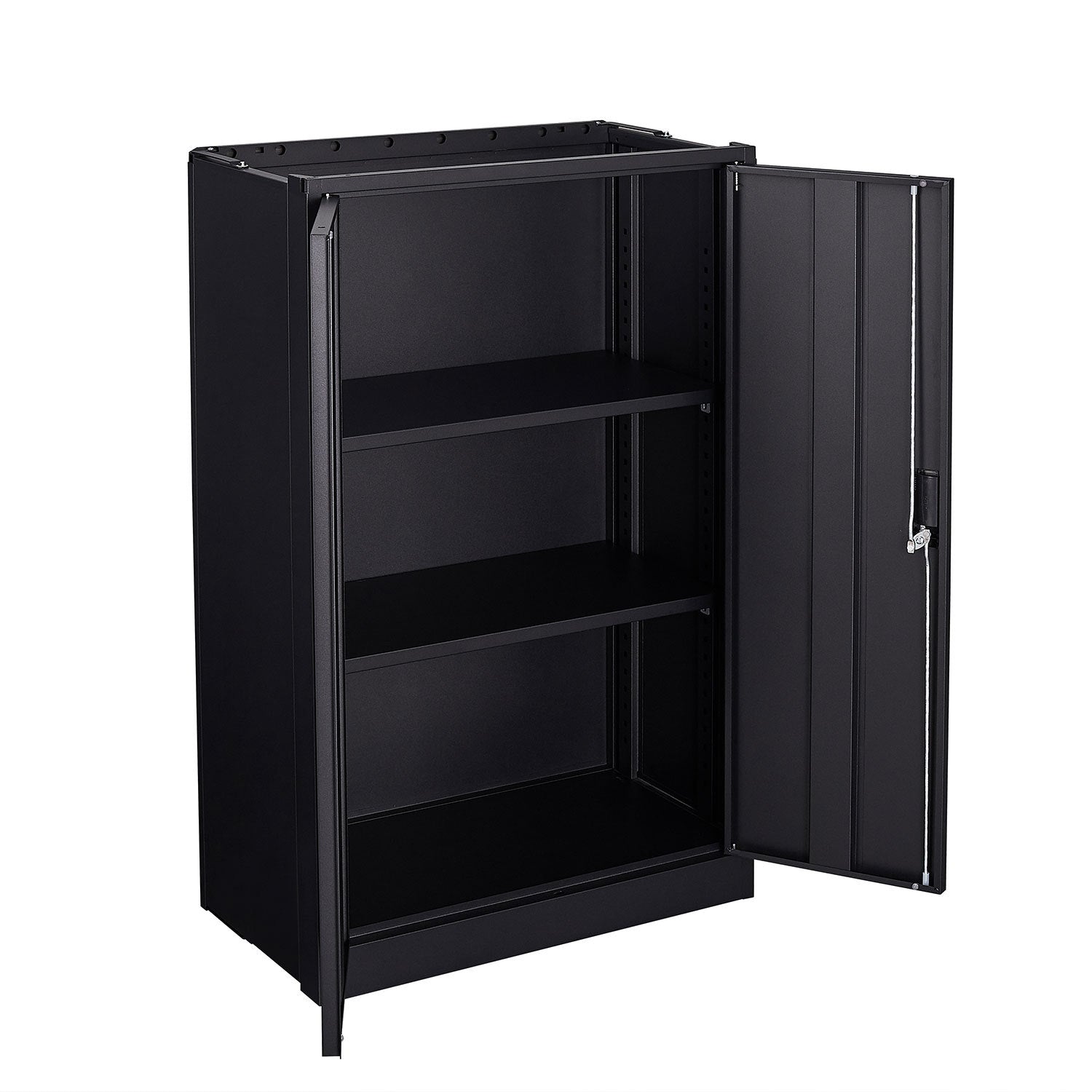 Anthony & Home Elite Series Filing Cabinet with multiple drawers and sleek black finish, ideal for organized office storage.