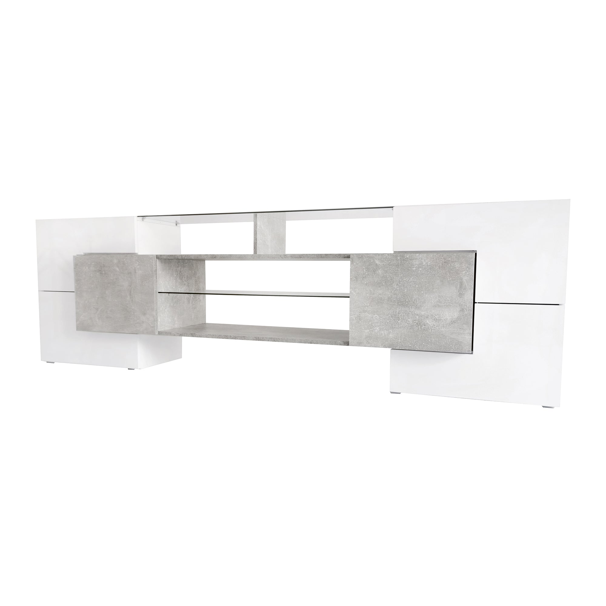 On Trend Elite high gloss TV stand by Anthony & Home, featuring sleek design and ample storage space in a modern living room setting.