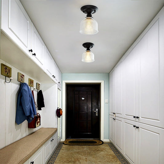 American Retro Single Head Glass Cover Led Wall Lamp