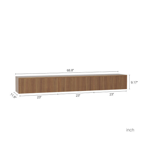 Wall Mounted TV Stand With 16 Color LEDs For 55 To 65 TVs