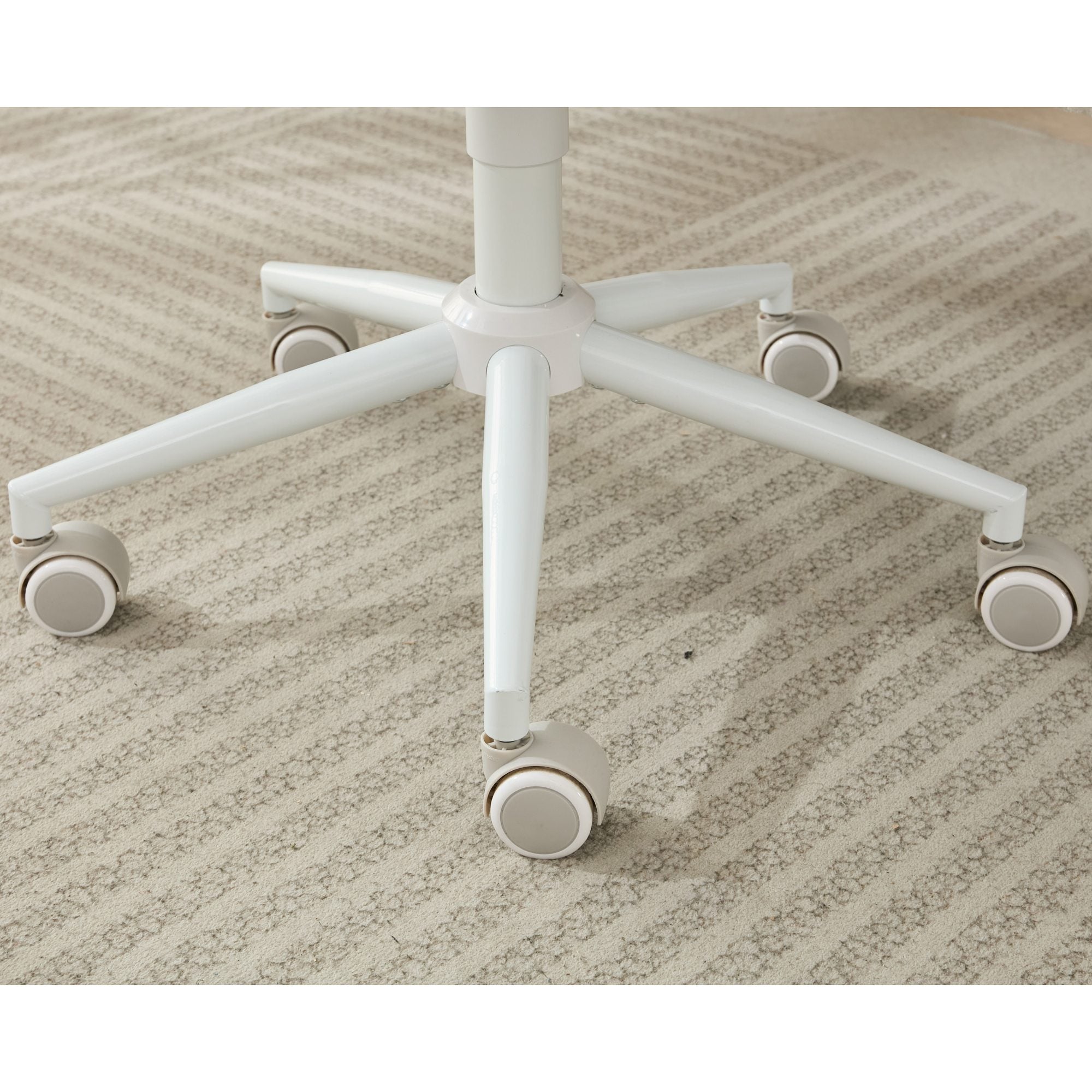Ivory Anthony & Home cross-legged meditation chair with wheels, designed for comfortable seated meditation practice.