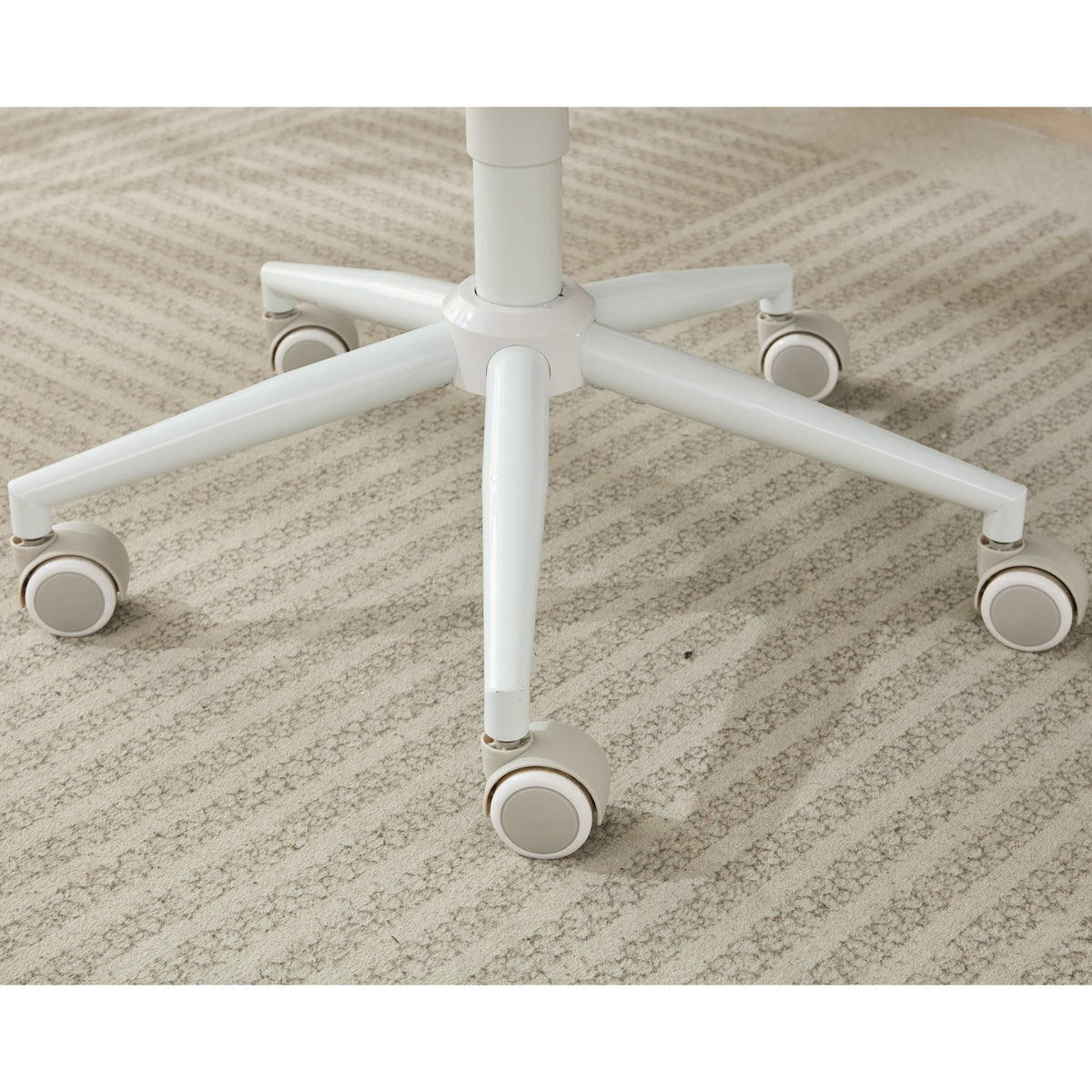 Ivory Anthony & Home cross-legged meditation chair with wheels, designed for comfortable seated meditation practice.