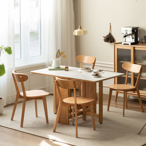 Solid Oak Dining Chairs With FAS Grade Wood For Durability
