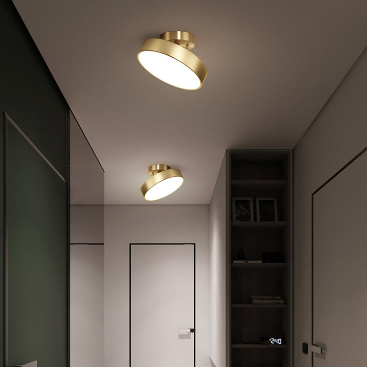 Copper Ceiling Light LED Modern Round Lamps 12cm 20cm