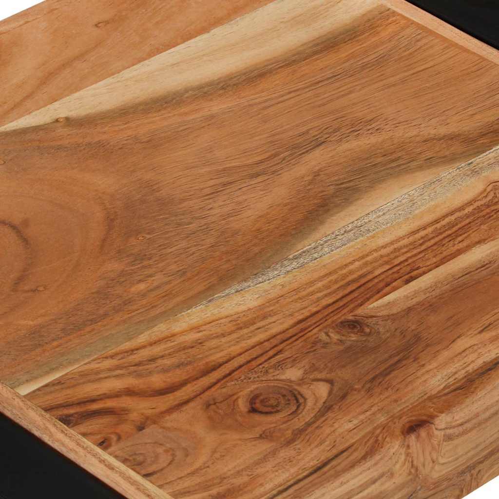 Three Piece Solid Wood Nesting Tables Vintage Style Set