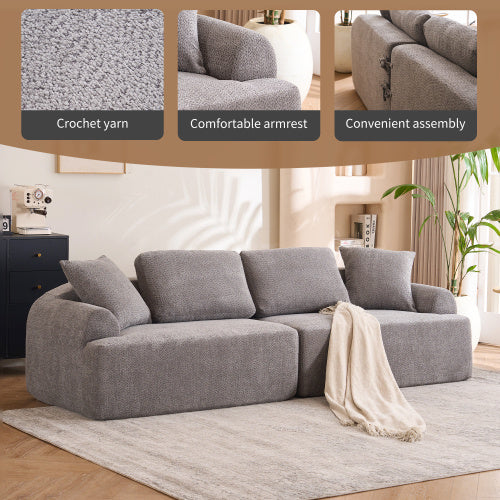 4 Seater Compression Sofa With Crochet Yarn Fabric
