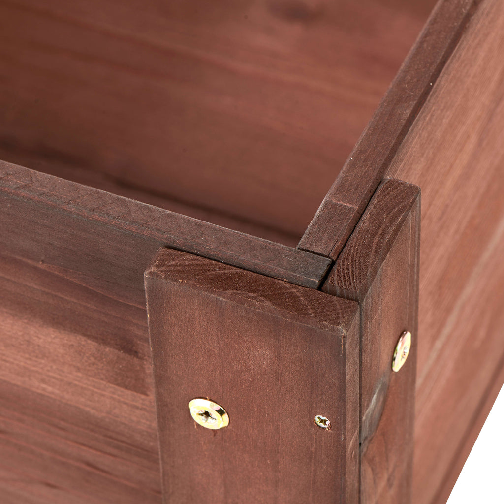 Heritage Collection solid wood raised garden bed with legs, 31x16x31 inches, in brown finish, by Anthony & Home.