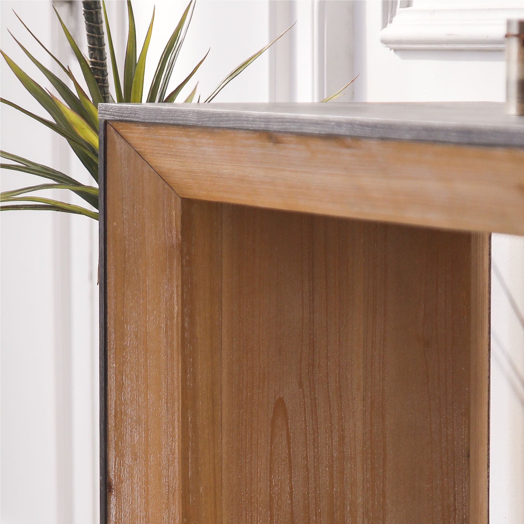 Modern rustic engineered wood console table from Anthony & Home with a powder-coated finish, part of the Limited Edition collection.