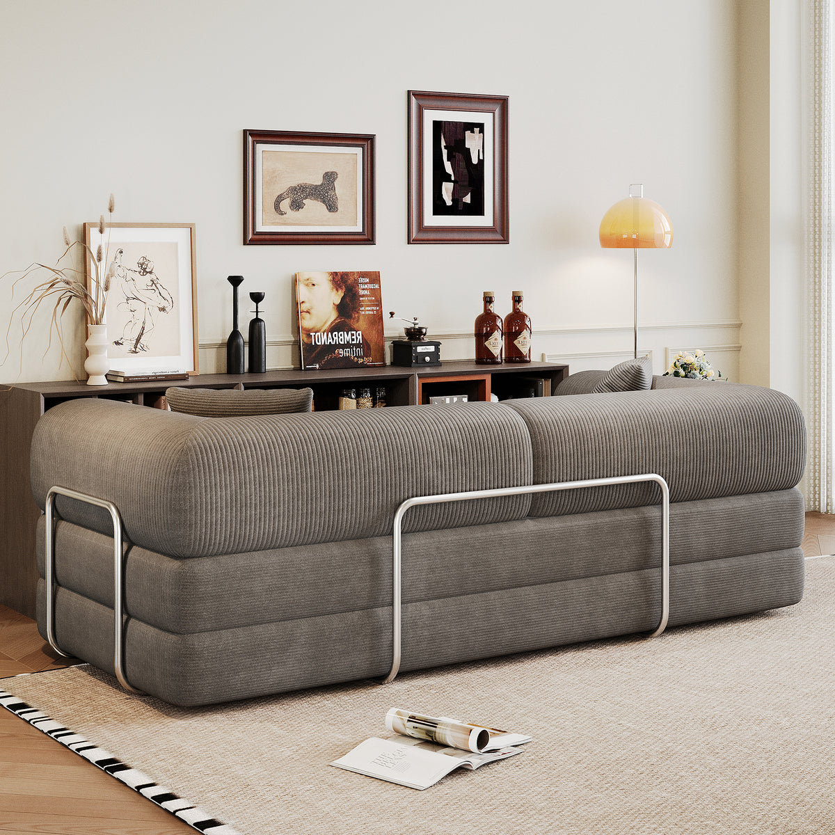 Anthony & Home Modular Sofa Bed from the Atelier Collection, featuring a sleek fabric design with plush cushions and modern style.