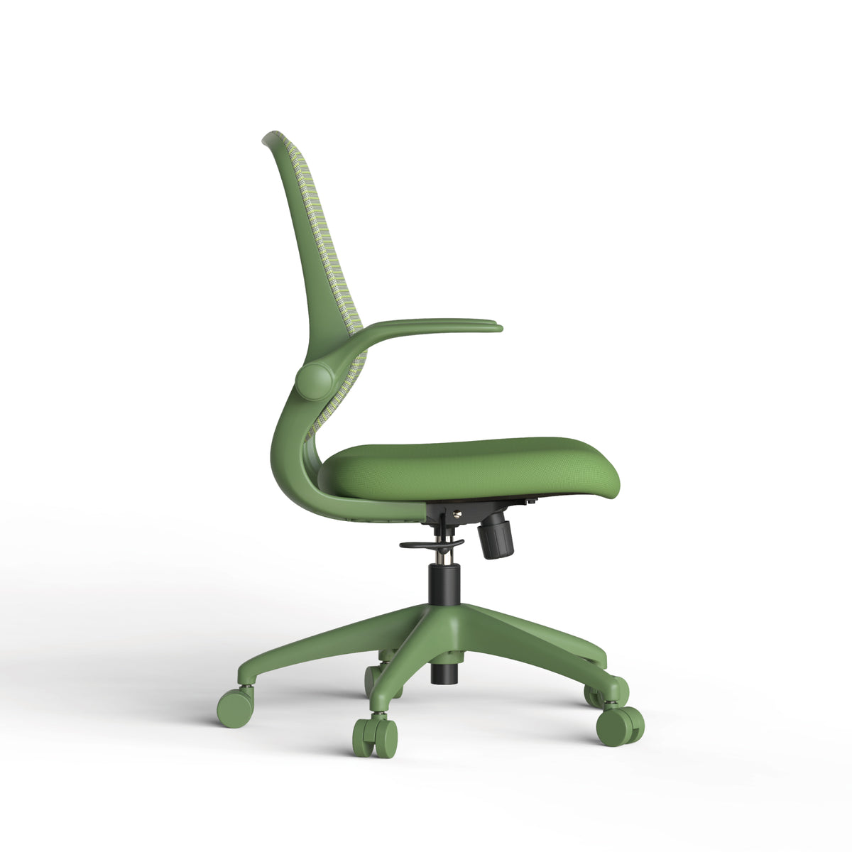 Anthony & Home green ergonomic office chair with mesh back, height adjustable and 360-degree rotating for comfortable workspace support